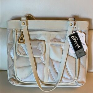 ‘NEW’ Vintage NWT Penman’s Genuine Leather Patchwork Shoulder Bag ‘70’s/80’s